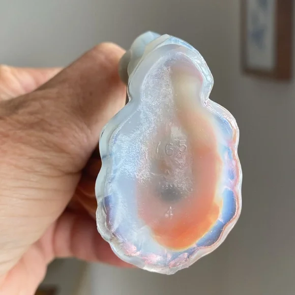 Vintage pair of Akro Agate 765 slag, glass, toothpick holders - Picture 2 of 2